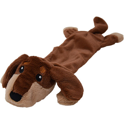 Animal Boulevard Classic Hondenspeelgoed - Woofles Knuffel Flattie Teckel met Crunchy - Verkrijgbaar in 3 maten