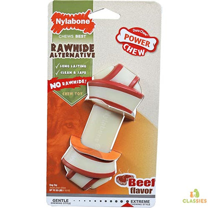 Nylabone dura mâcher des mordeurs durs en cuir brut de bœuf