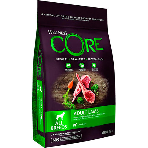 Wellness Core - Hondenvoer - Droogvoer - Adult - Lam - Graanvrij - 10 kg