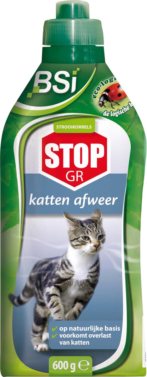 BSI - Stop Granuaat Kat - Katten verjagen - Afweer van katten - 600 g voor 60 m²