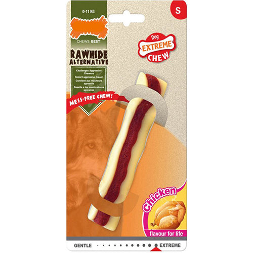 Nylabone Extreme kauwbot - Veilig Alternatief voor Rawhide - Kipsmaak - Small