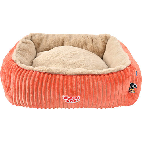 Woezel &amp; Pip Hondenmand/ Kattenmand Corduroy Vierkant Divan - Kleur: Roze, Blauw, Groen en Geel - Verkrijgbaar in 3 maten