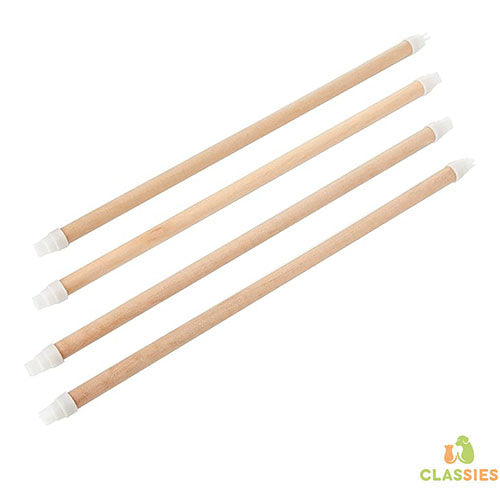Trixie Sitzstangen aus Holz mit Kunststoff-Endstücken – Maße: 35 x 1,2 cm – 4er-Pack
