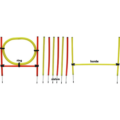 Agility-set 6x stok 1x springring en 1x agility-horde