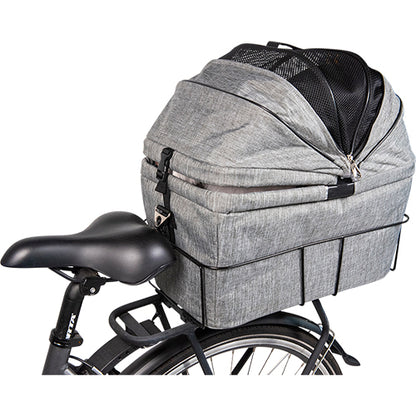 Animal Boulevard Travel Fietsmand &amp; Draagtas Voor Achteraan - Grijs - 32x48x45 cm