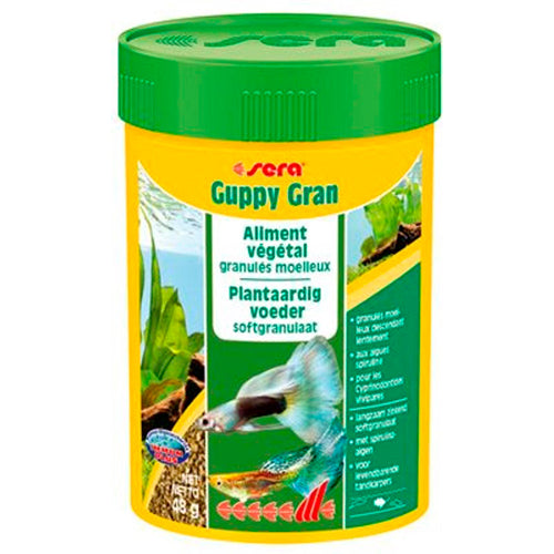 sera Visvoer Guppy Gran - granulaat voor guppy&