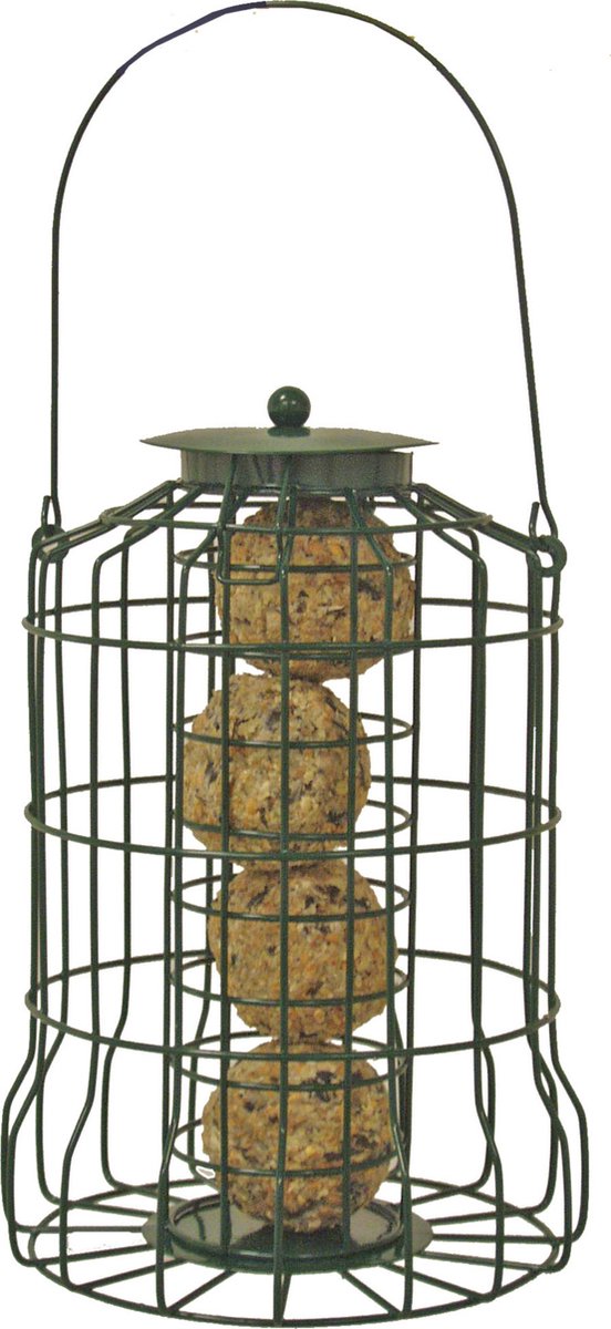 Metalen mezenbollenhouder voor kleine vogels groen 17x24 cm