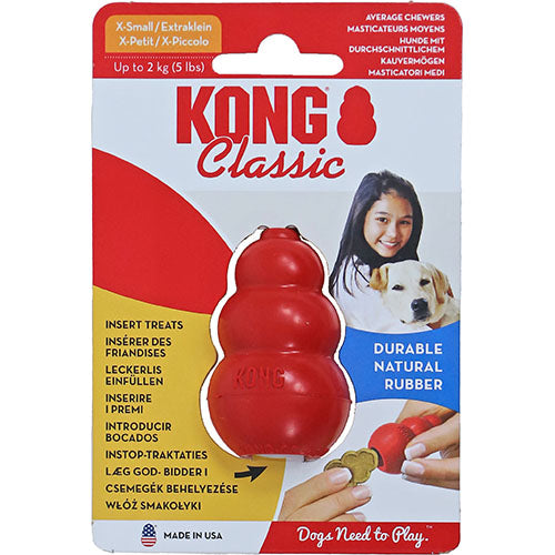 Kong Classic Rubber Rouge en 5 tailles