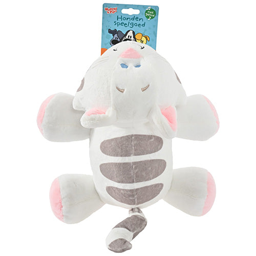 Woezel &amp; Pip Hondenspeelgoed - Buurpoes pluche liggend+piep 40 cm