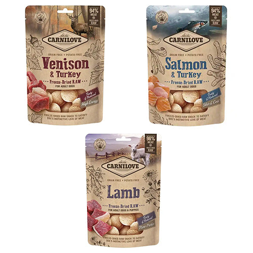 Carnilove gevriesdroogde snacks supergezond - 3 smaken