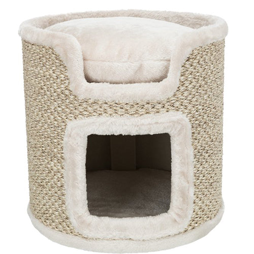 Krabton Cat  Tower Ria, 37 cm, lichtgrijs/naturel