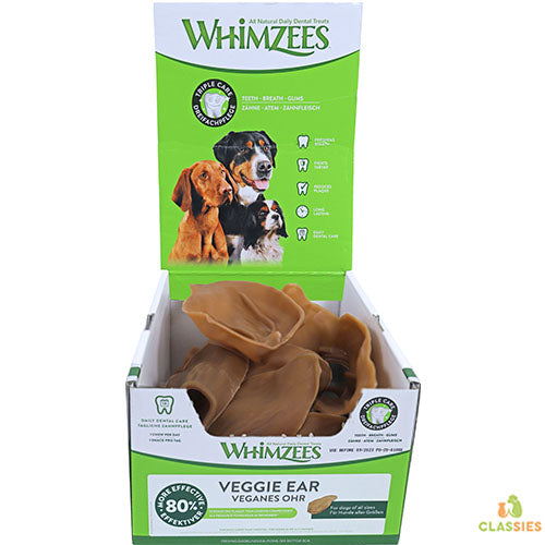 Whimzees Veggie Ear - Kauwsnacks - Hond - 17,5cm - doos van 18 stuks
