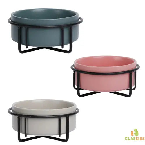 Jack and Vanilla keramische voerbak metalen stand Bon Appetit Classies