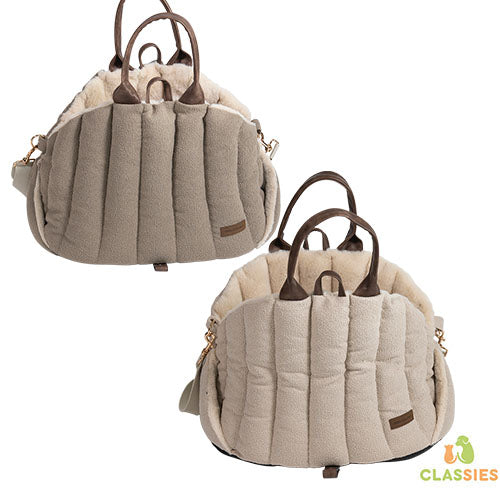 Animal Boulevard Home&amp;Away Stadstas/ Draagtas Diana Boucle - Verkrijgbaar in Beige en Bruin