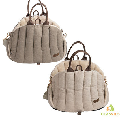 Animal Boulevard Home&amp;Away Stadstas/ Draagtas Diana Boucle - Verkrijgbaar in Beige en Bruin