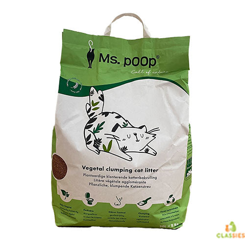 Ms.POOP CALL OF NATURE Plant - Litière agglomérante pour chat - 6 ou 20 litres