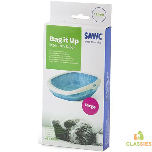 Savic Bag it Up Maxi - Sacs à litière pour chat - 55x43x0,01 cm - 12 pièces