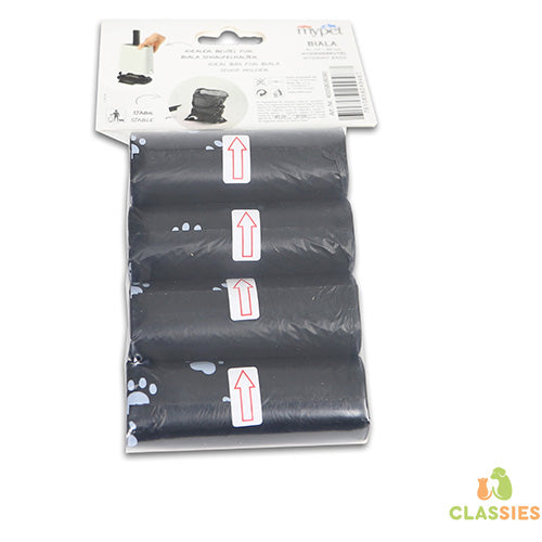 Rotho Biala - Hygienebeutel - Schwarz - 4 Rollen à 16 Stück