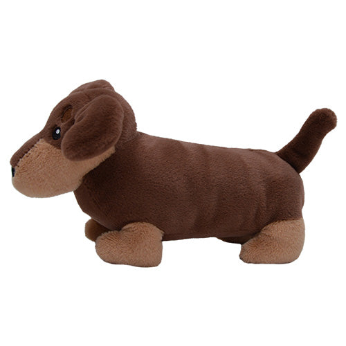 WOOFLES - Knuffel - teckel met pieper en crunchy Bruin -  25 cm
