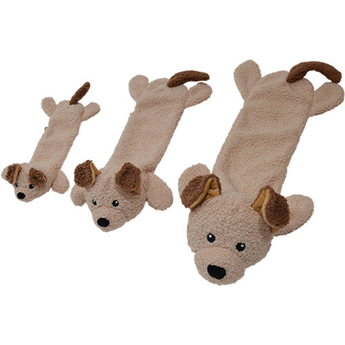 Animal Boulevard Classic Hondenspeelgoed - Woofles Knuffel Flattie Norfolk Terriër met Crunchy - Verkrijgbaar in 3 maten