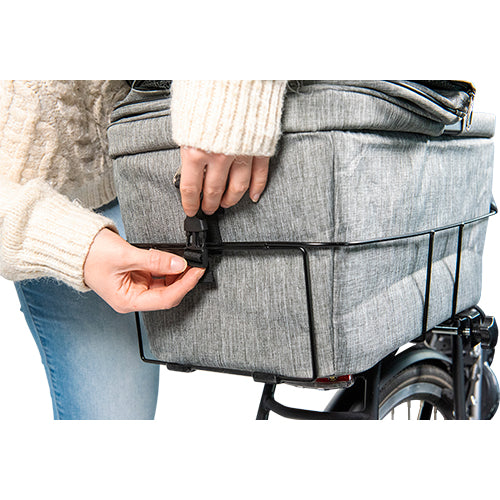 Animal Boulevard Travel Fietsmand &amp; Draagtas Voor Achteraan - Grijs - 32x48x45 cm