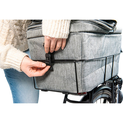 Animal Boulevard Travel Fietsmand &amp; Draagtas Voor Achteraan - Grijs - 32x48x45 cm