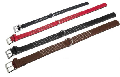Karlie vintage halsband 3 diamant bruin 40 cm - 24 mm