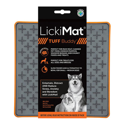 Lickimat Buddy Tuff - voermat voor natvoer en brokjes - slow feeder