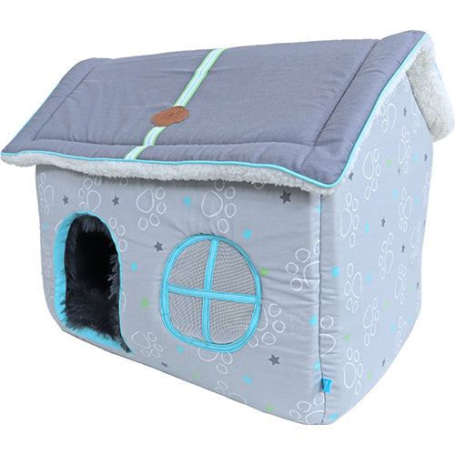 Doux! maison villa pour chien ou chat bleu ou rose
