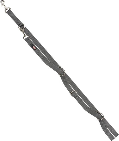 Trixie Hondenriem Premium Verstelbaar Nylon Grafiet Grijs 200 cm - 20 mm