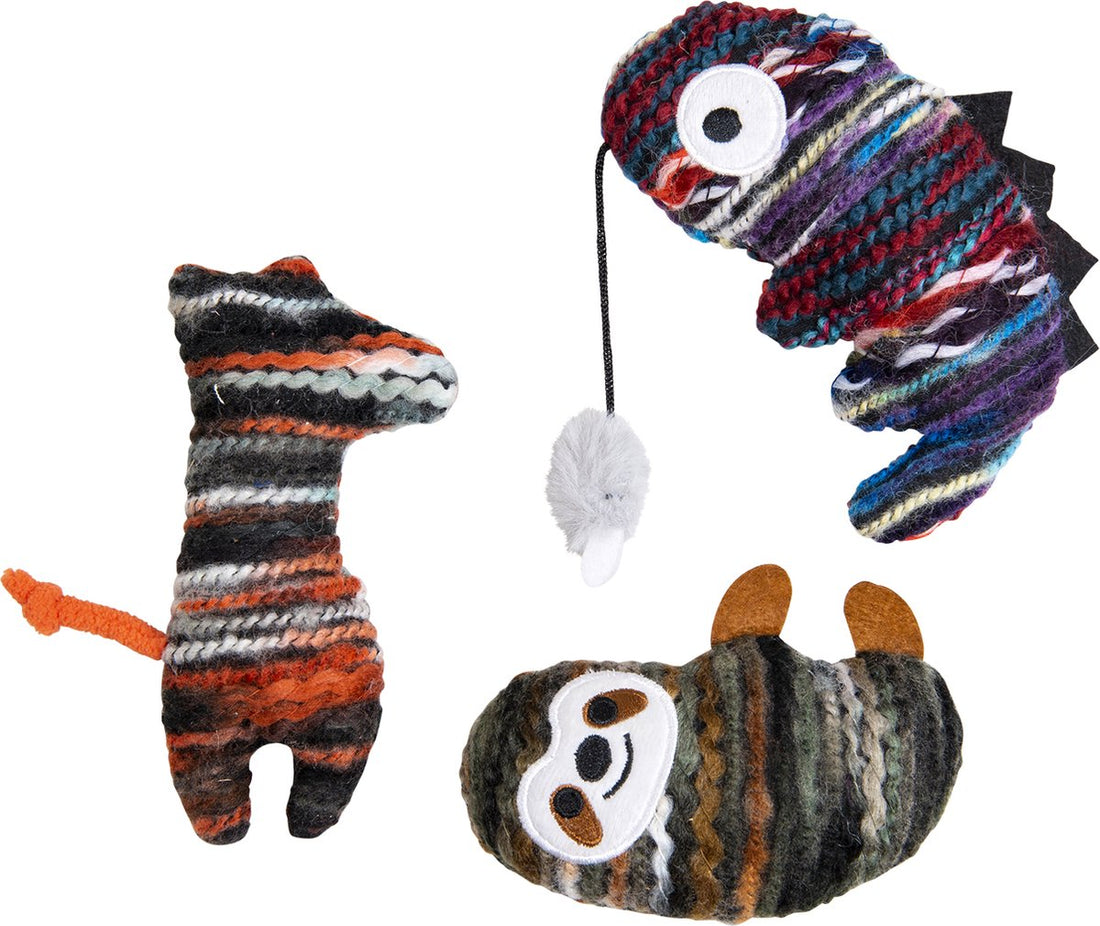 Jack and Vanilla - PURRL Kattenspeelgoed - Diertje met Kattenkruid - Assorti - 14 cm - 1 stuk