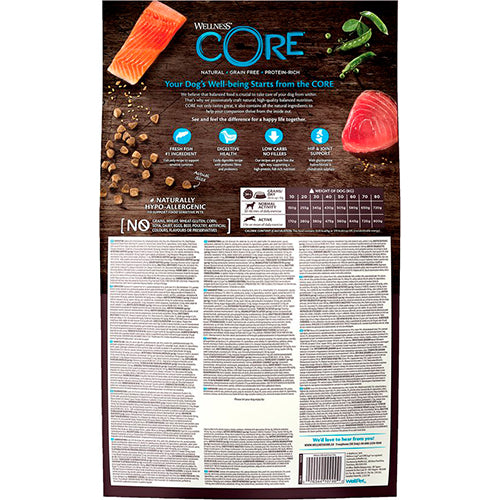 Nourriture sèche pour chien Well Core, saumon/thon, 10kg