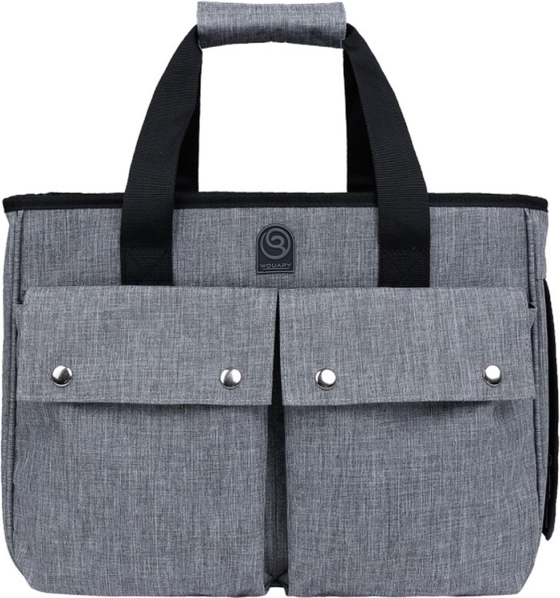 Wouapy - Draagtas - Transportzak &quot;Baroudeur&quot; - Kleur: Grijs - Afmetingen: 40x21x30 cm
