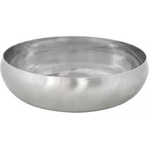 Duvo Brushed Slow - RVS Slow Feeder Voerbak met Bolle bodem  - Ø21,4cm - 1640 ml