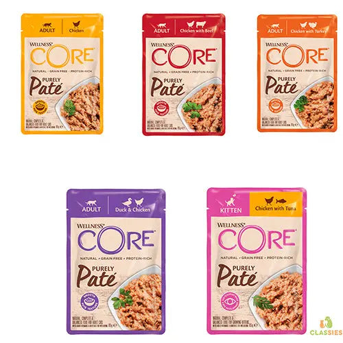 Wellness Core kattenvoer - pate Purely natte voeding 85 gram Classies