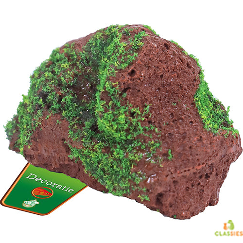 Boon Aqua Deco Ornament - Polyresin Lavasteen met Mos - 12x8x8 cm