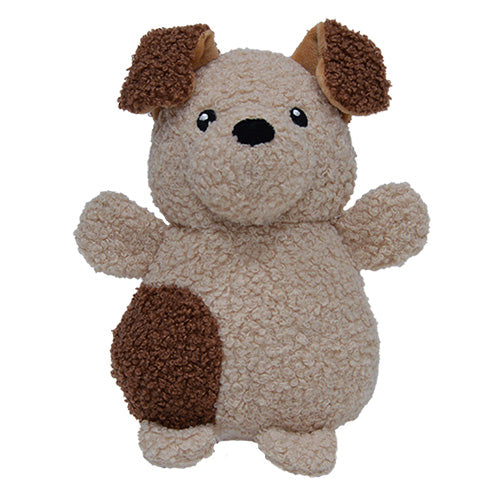 Woofles Knuffel Norfolk Terriër met pieper en crunchy Beige - 20 cm