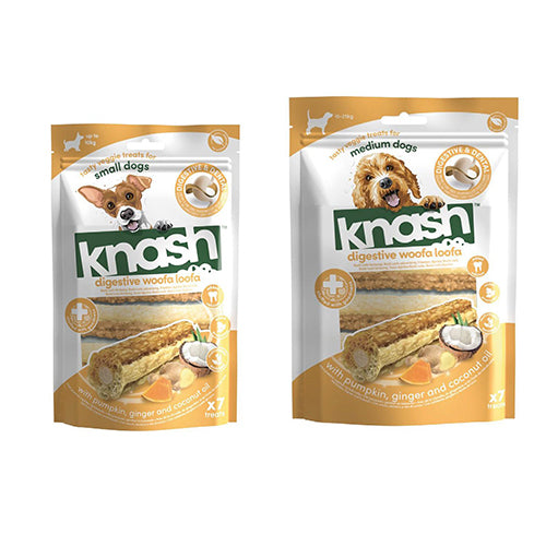 Knash Woofa Loofa Digestive met pompoen en gember – zak van 7 stuks - S of M