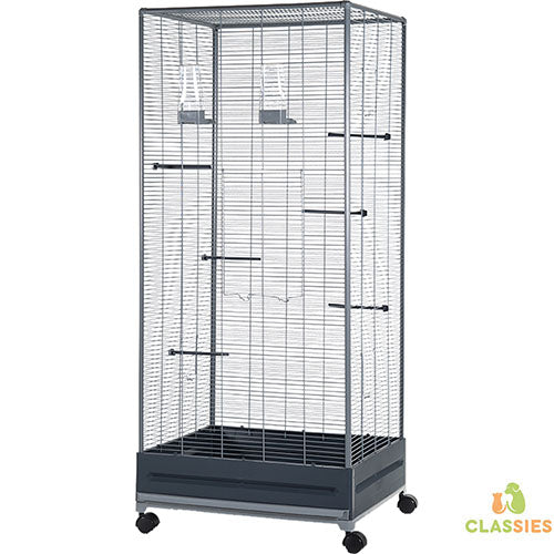 Voltrega Zimmervoliere Grau 65 x 54 x 150 cm