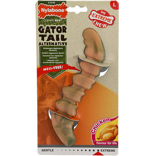 Nylabone Extreme Chew Gator Tail - Kauwspeelgoed - Kipsmaak - Voor honden tot 23 kg