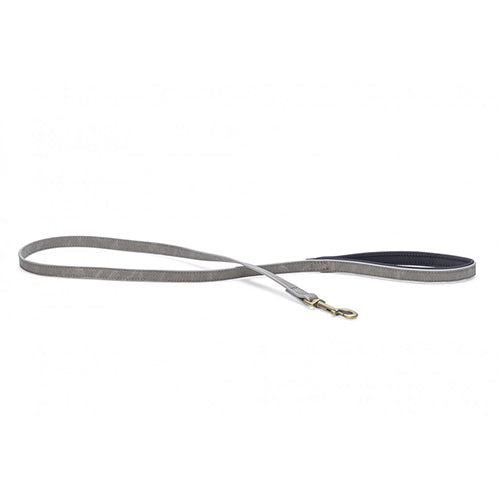 Beeztees Balacron Ax Kunstleren Hondenriem - Grijs - 100 cm x 15 mm Classies
