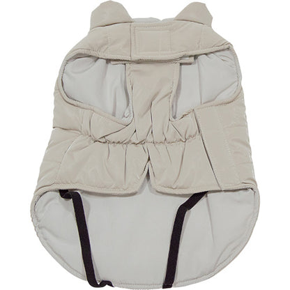 Jack and Vanilla Hondenjas Puffer Beige – Warm, Wasbaar &amp; Met Rits voor Tuigje - Verkrijgbaar in 6 maten
