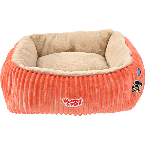 Woezel &amp; Pip Hondenmand/ Kattenmand Corduroy Vierkant Divan - Kleur: Roze, Blauw, Groen en Geel - Verkrijgbaar in 3 maten