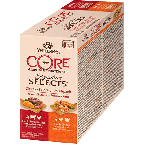 Well Core kattenvoeding - natvoer - Multipack -  8 x 79 gram