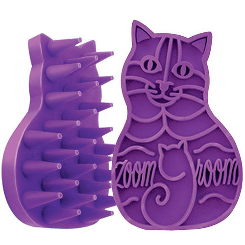 KONG Zoom Groom Rubber Kattenborstel - 11 cm Classies