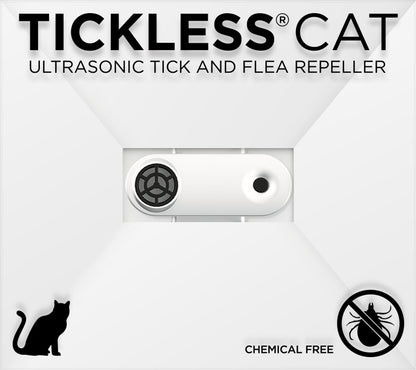 TICKLESS Teek En Vlo Afweer MINI KAT - WIT  (oplaadbare versie die extra lang meegaat)