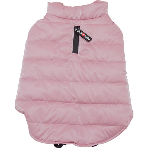 Jack and Vanilla Hondenjas Puffer Roze – Warm, Wasbaar &amp; Met Rits voor Tuigje - Verkrijgbaar in 6 maten