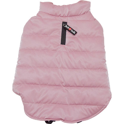 Jack and Vanilla Hondenjas Puffer Roze – Warm, Wasbaar &amp; Met Rits voor Tuigje - Verkrijgbaar in 6 maten