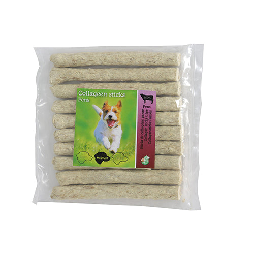 Boon kauwstaaf collageen pens 15mm 13cm zak 10 stuks