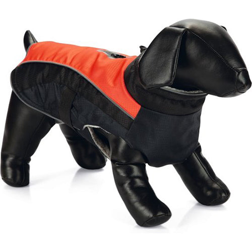 Beeztees Saby Waterproof Hondenjas - Rood/Zwart - Ruglengte: 24 cm